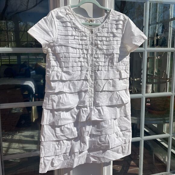 J Crew Carly Ruffle Cotton Dress - Picture 3 of 8